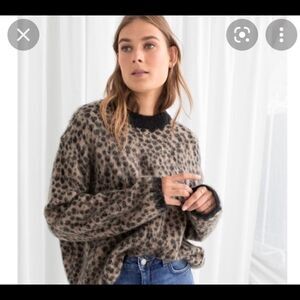 & Other Stories Leopard Print Sweater